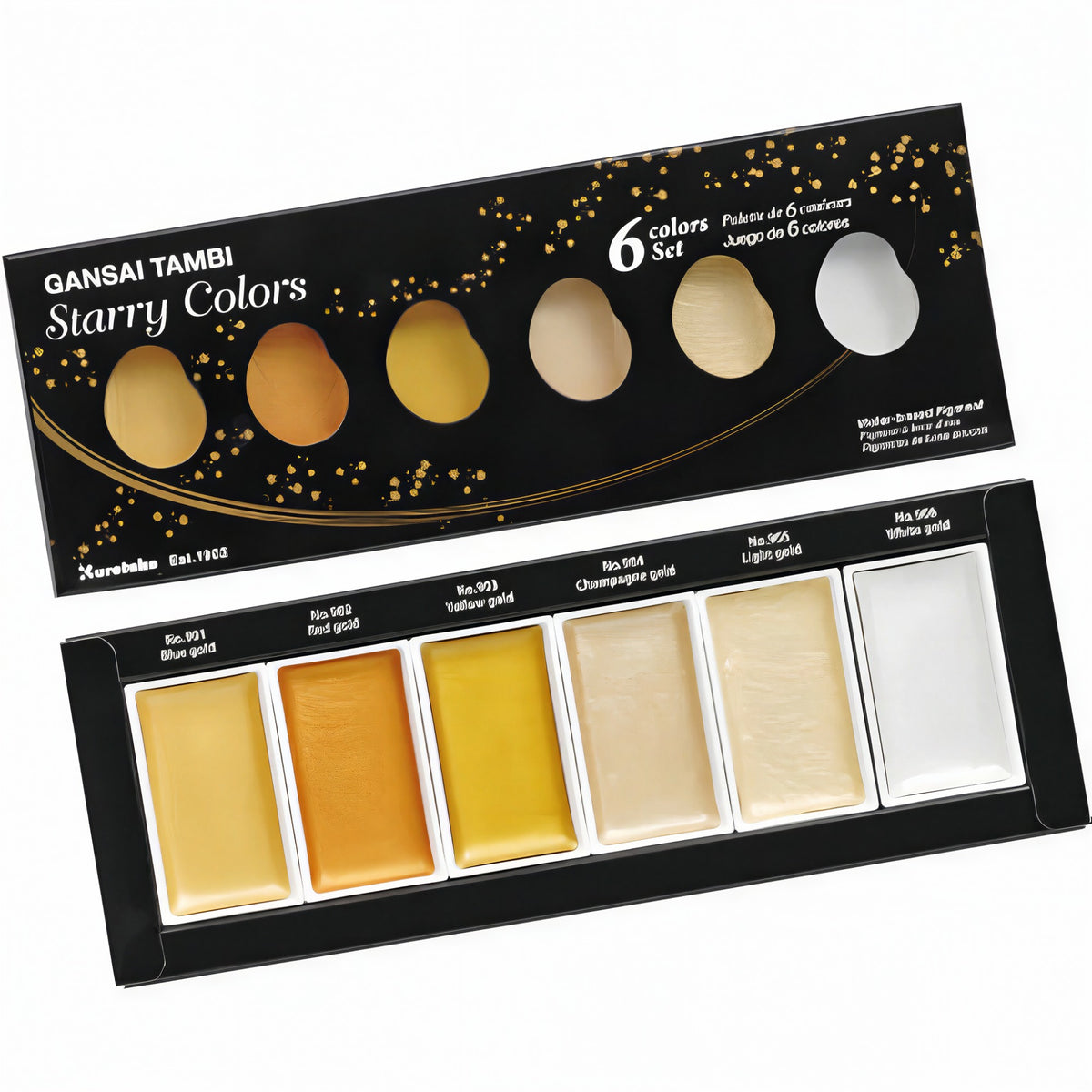 Aquarela Kuretake Gansai Tambi - Starry - 6 Cores Kuretake