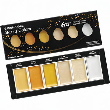 Aquarela Kuretake Gansai Tambi - Starry - 6 Cores Kuretake
