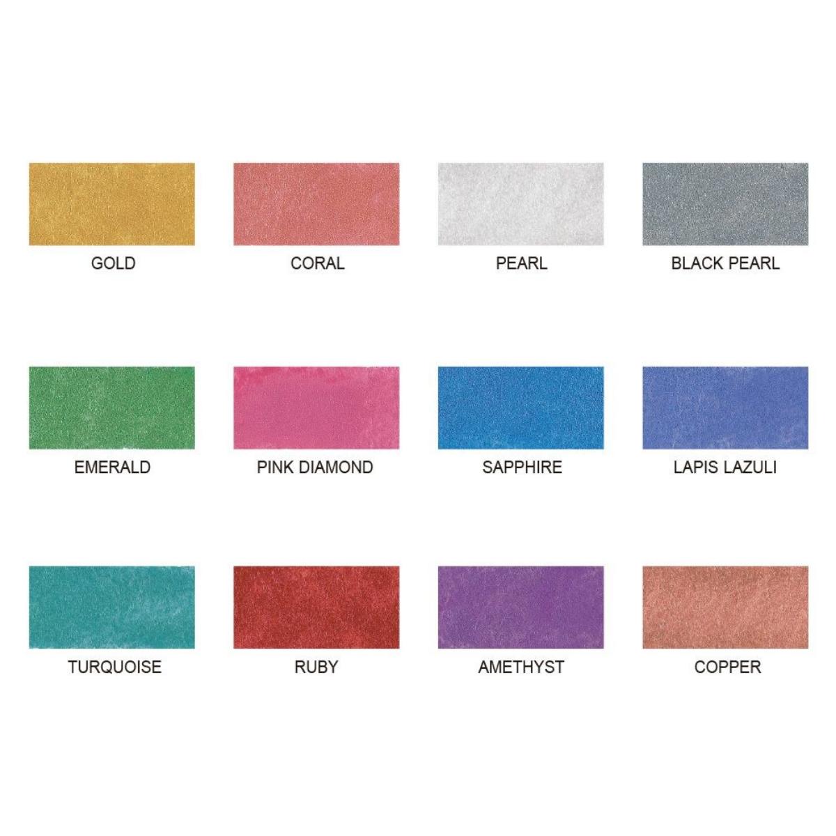 Aquarela Kuretake Pearlescent Jewel - 12 Cores Peroladas Kuretake