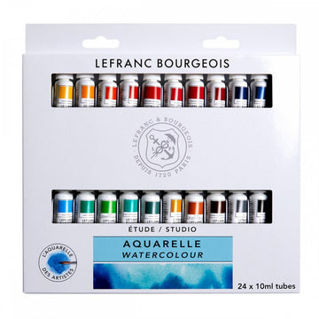Aquarela Lefranc & Burgeois Studio - 24 Cores - 10ml Lefranc & Burgeois