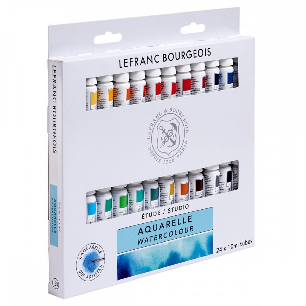 Aquarela Lefranc & Burgeois Studio - 24 Cores - 10ml Lefranc & Burgeois
