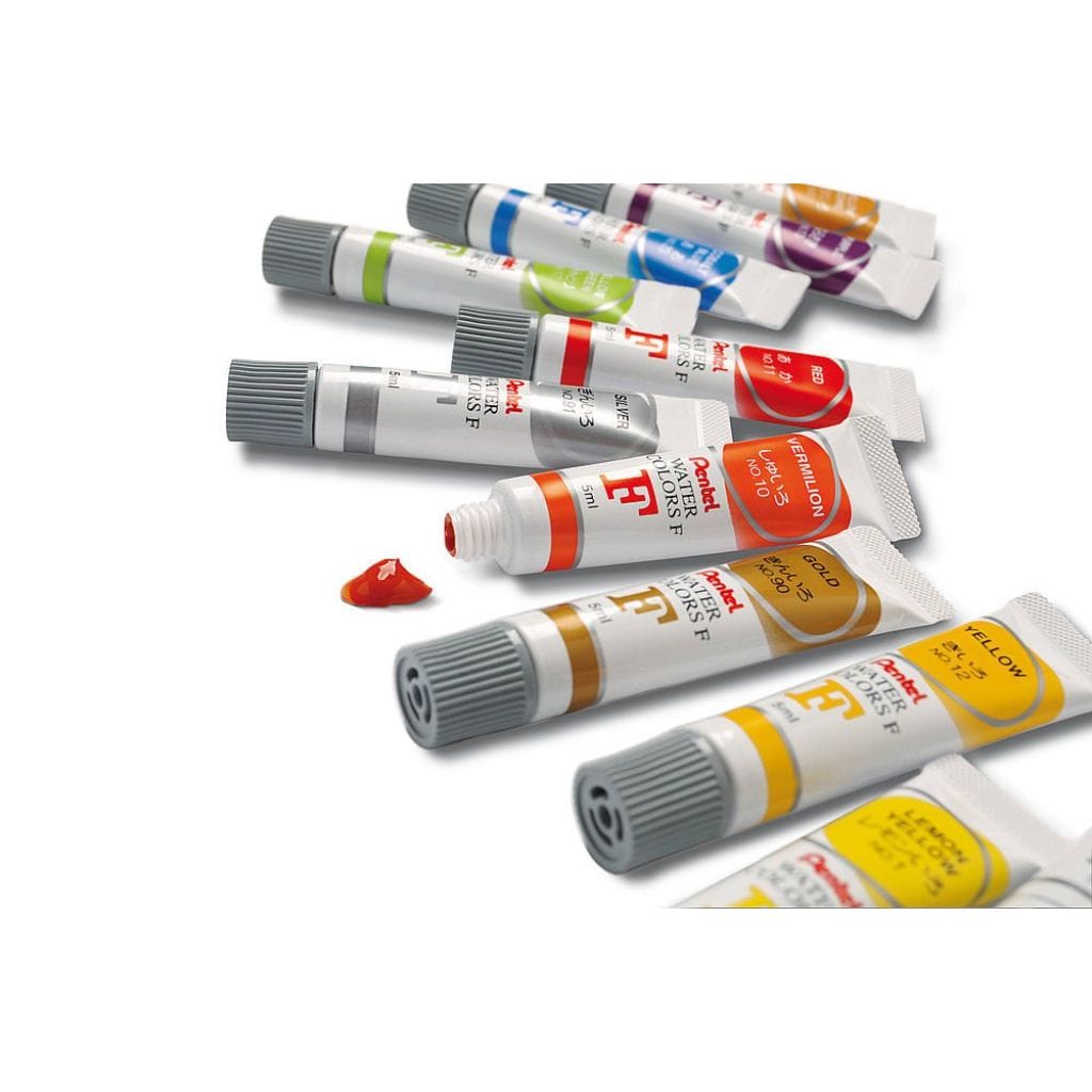 Aquarela Pentel Bisnaga - 12 Cores à Base de Água Pentel