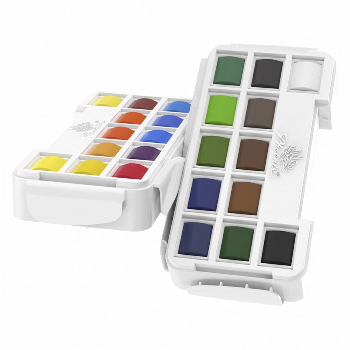 Aquarela Pocket em Pastilha - 36 Cores e 1 Pincel - Phoenix Phoenix