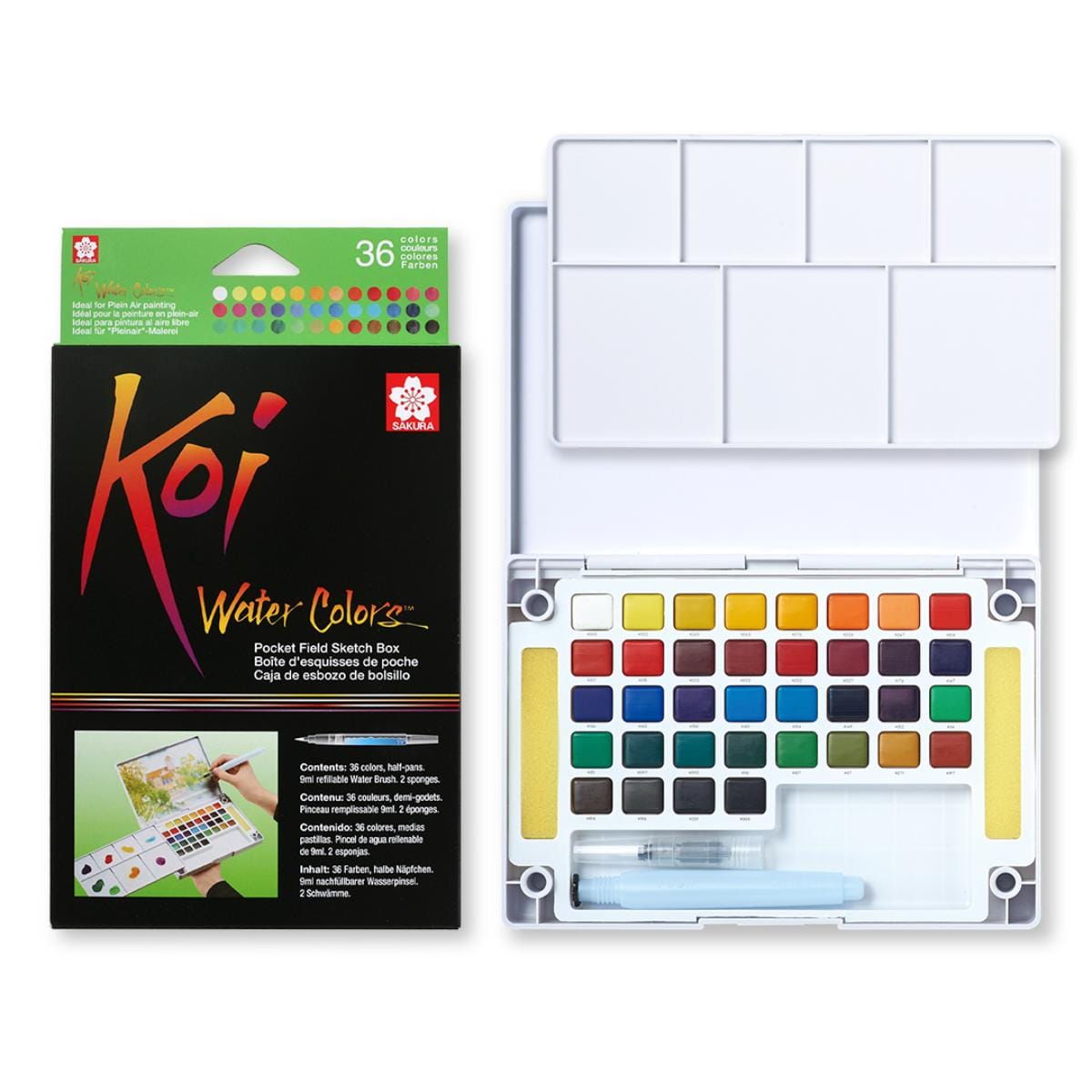 Aquarela Sakura Koi Water Colors - 36 Cores - XNCW-36N Sakura