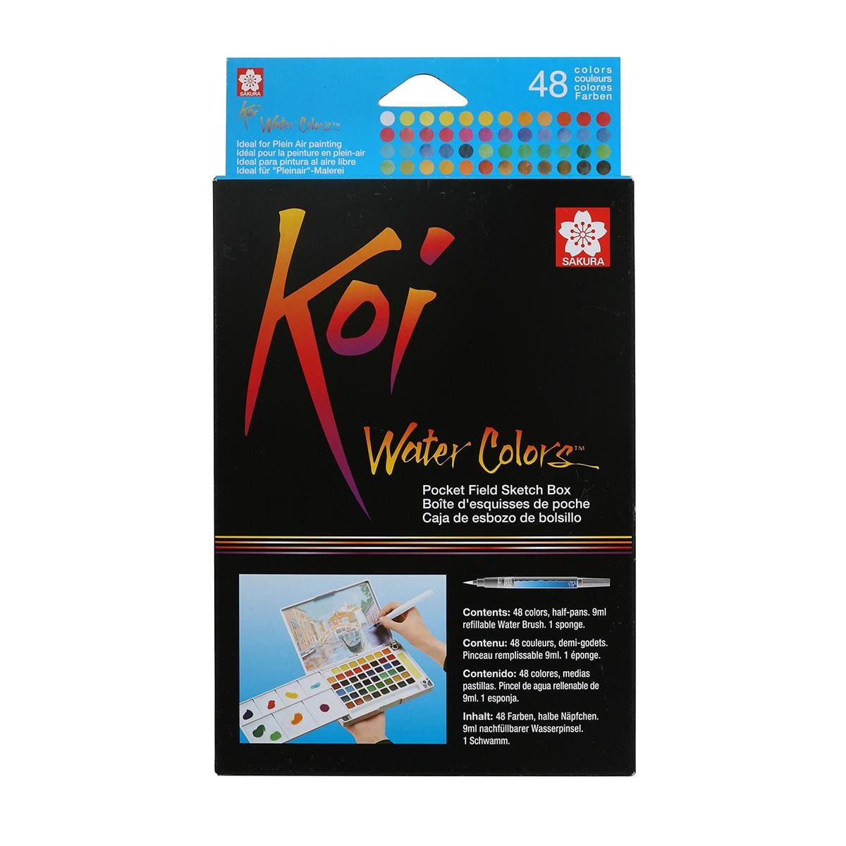 Aquarela Sakura Koi Water Colors - 48 Cores - XNCW-48N Sakura