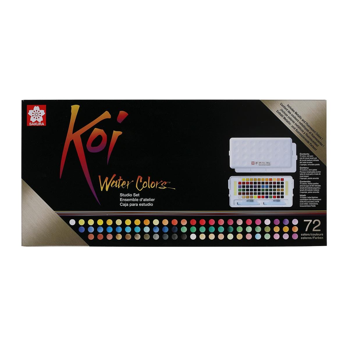 Aquarela Sakura Koi Water Colors - 72 Cores - XNCW-72N Sakura