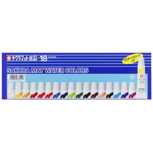 Aquarela Sakura Mat - Aquarela à Base de Água 18 Cores - Uso Profissional EMW-18