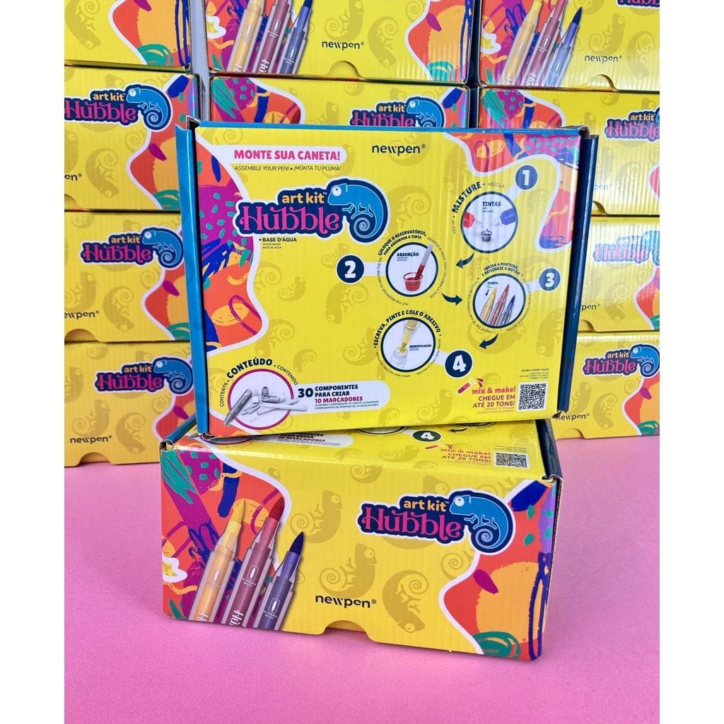 Art Kit Hubble - Fábrica de Canetas Brush - Monte Sua Newpen NewPen