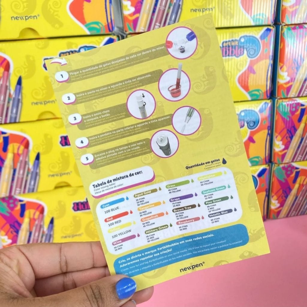 Art Kit Hubble - Fábrica de Canetas Brush - Monte Sua Newpen NewPen