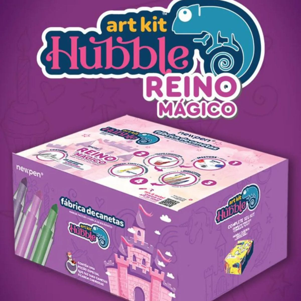 Art Kit Hubble Reino Mágico - A Fábrica de Canetas Perfumadas Newpen NewPen