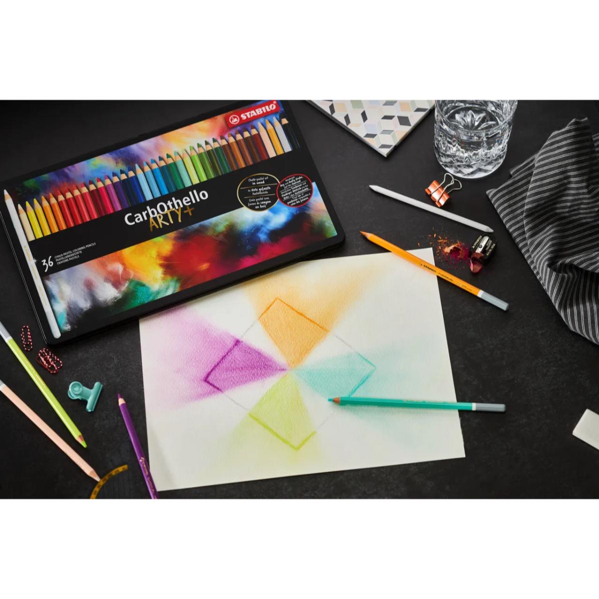 Lápis de Cor Pastel Aquarelável - Stabilo CarbOthello - 60 Cores