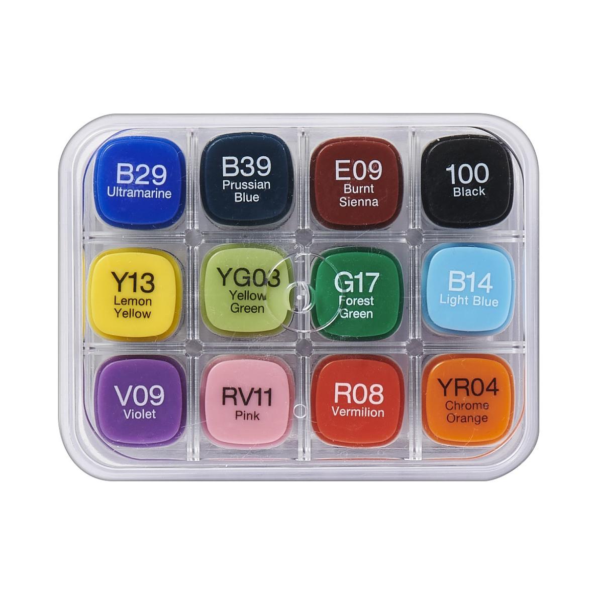 Copic Classic - Estojo com 12 Cores Básicas