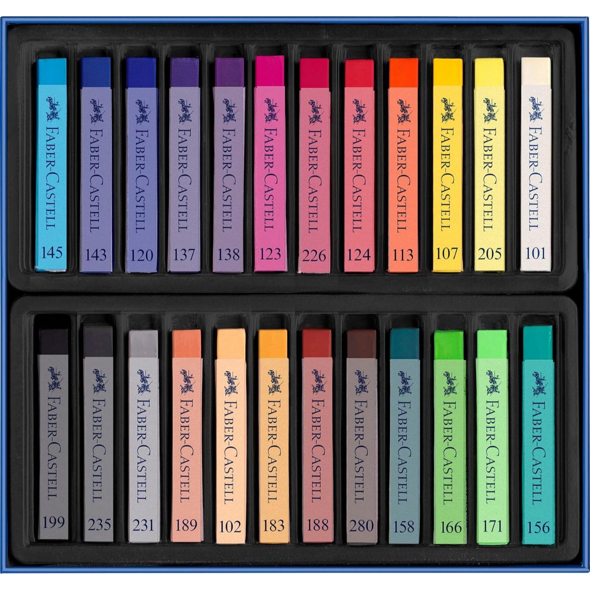 Giz Pastel Seco Longo - 24 Cores - Faber Castell - Goldfaber