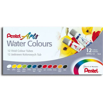 Aquarela Pentel Bisnaga - 12 Cores à Base de Água