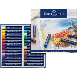 Giz Pastel Oleoso Faber Castell - 24 Cores - Goldfaber