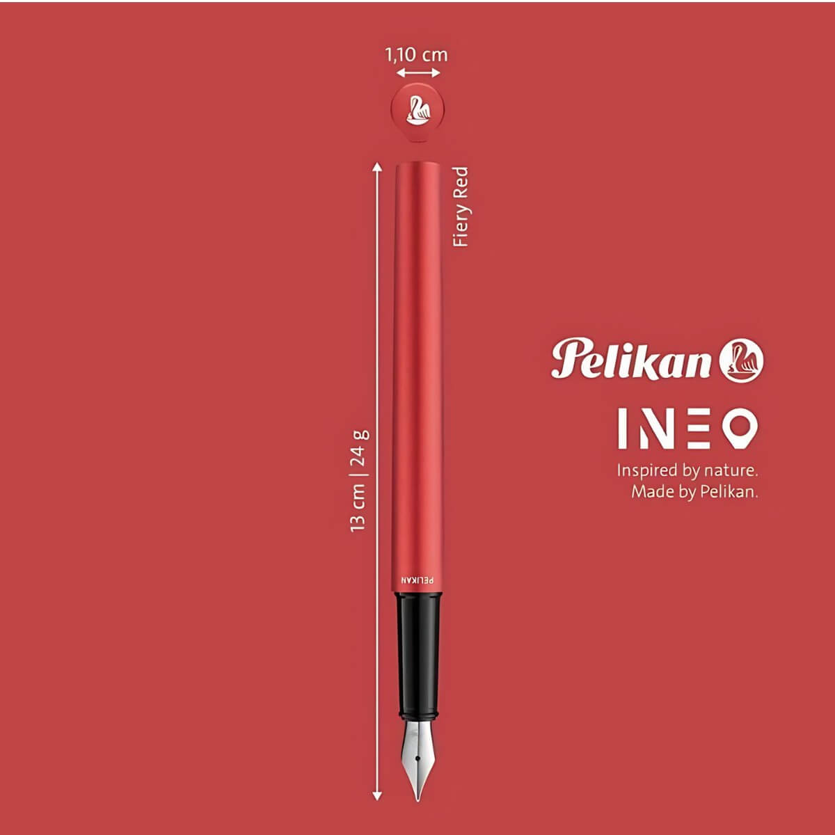 Caneta Tinteiro Pelikan Ineo - Fiery Red - Ponta M