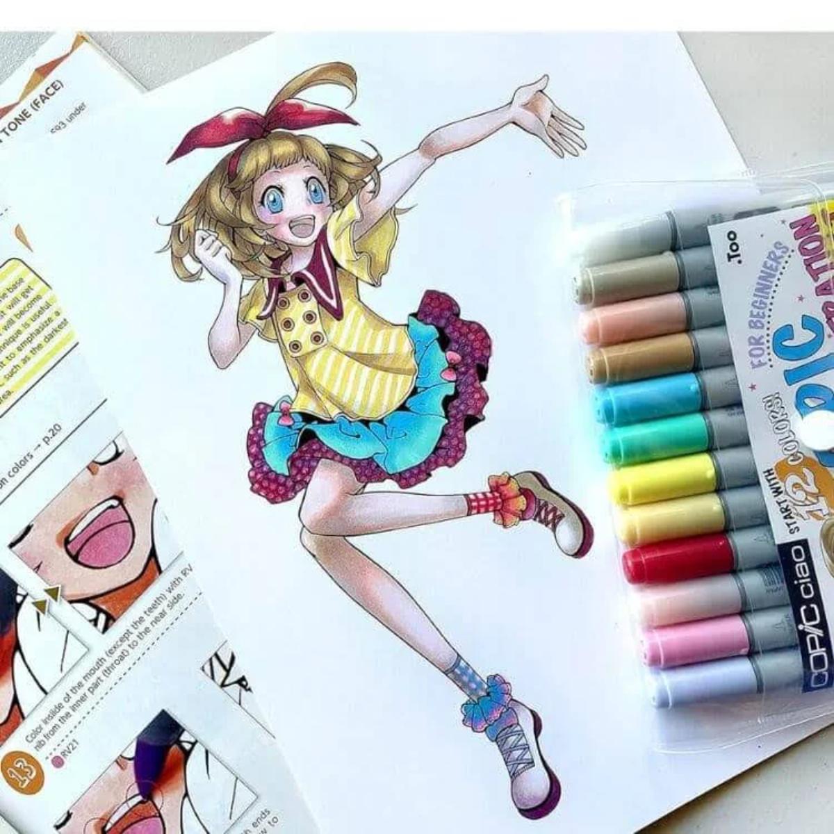 Copic Ciao - Estojo com 12 Cores - C/ Livro