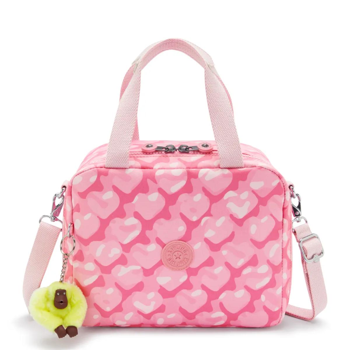 Lancheira Kipling Miyo - Adorable Hearts - Estampada