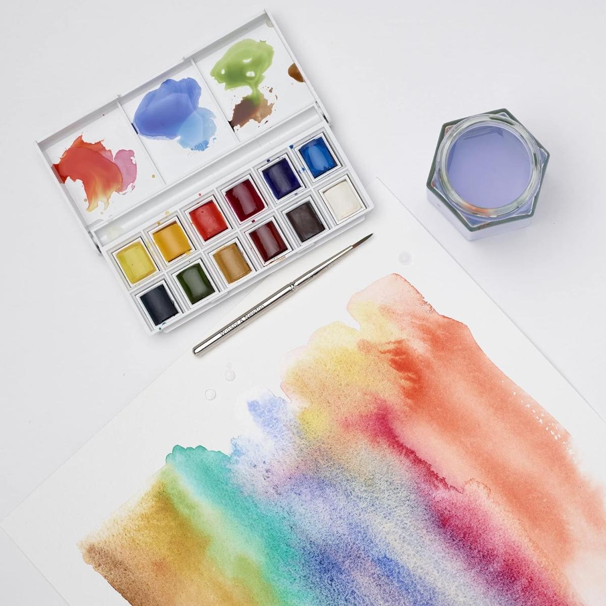 Aquarela Cotman Water Colours - Winsor & Newton - 12 Cores