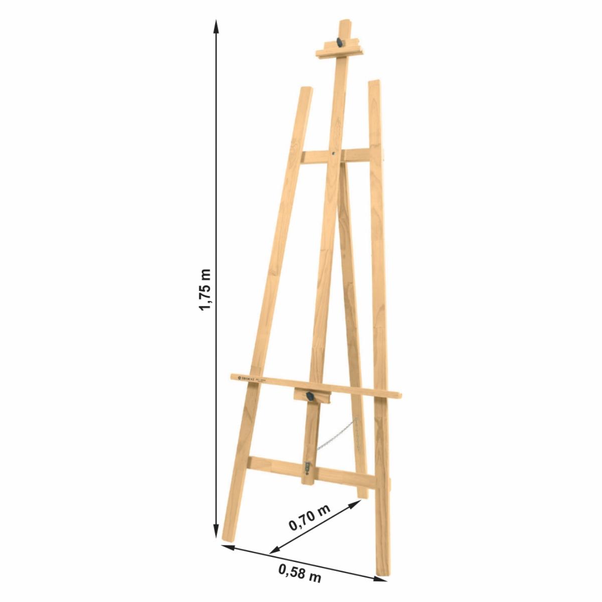 Cavalete Para Pintura Grande - Econômico em  Pinus - Trident 14024