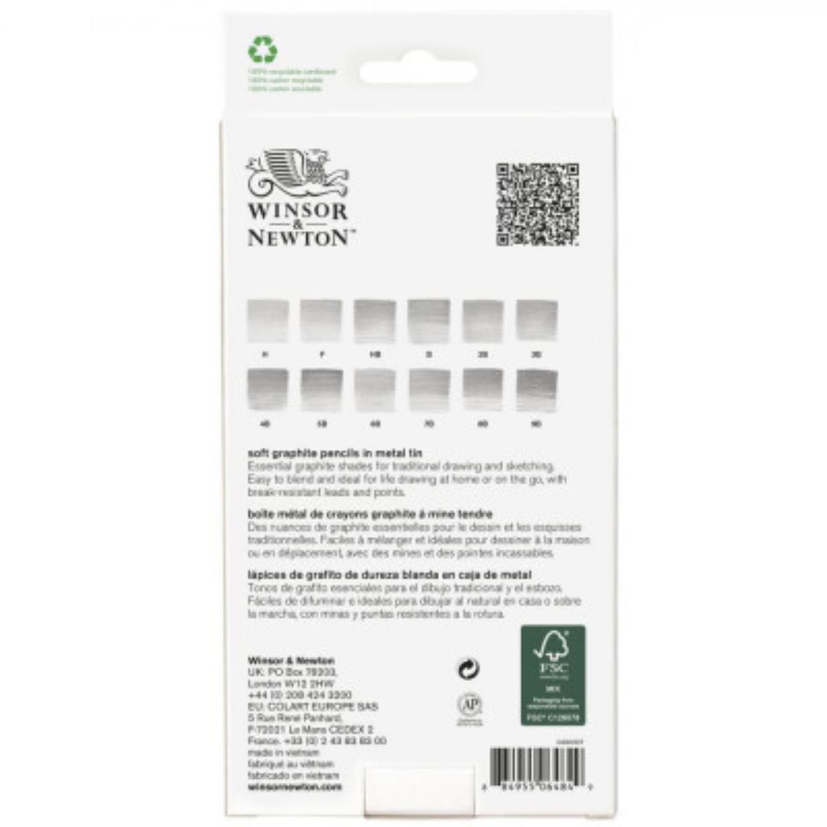 Estojo Lápis de Desenho Winsor & Newton 12 Graduações H - 9B