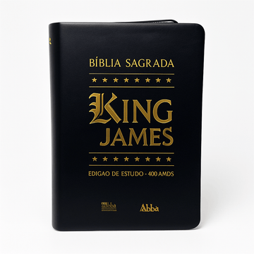 Bíblia King James de Estudo - Edição Comemorativa 400 Anos Preto Livraria Skilo