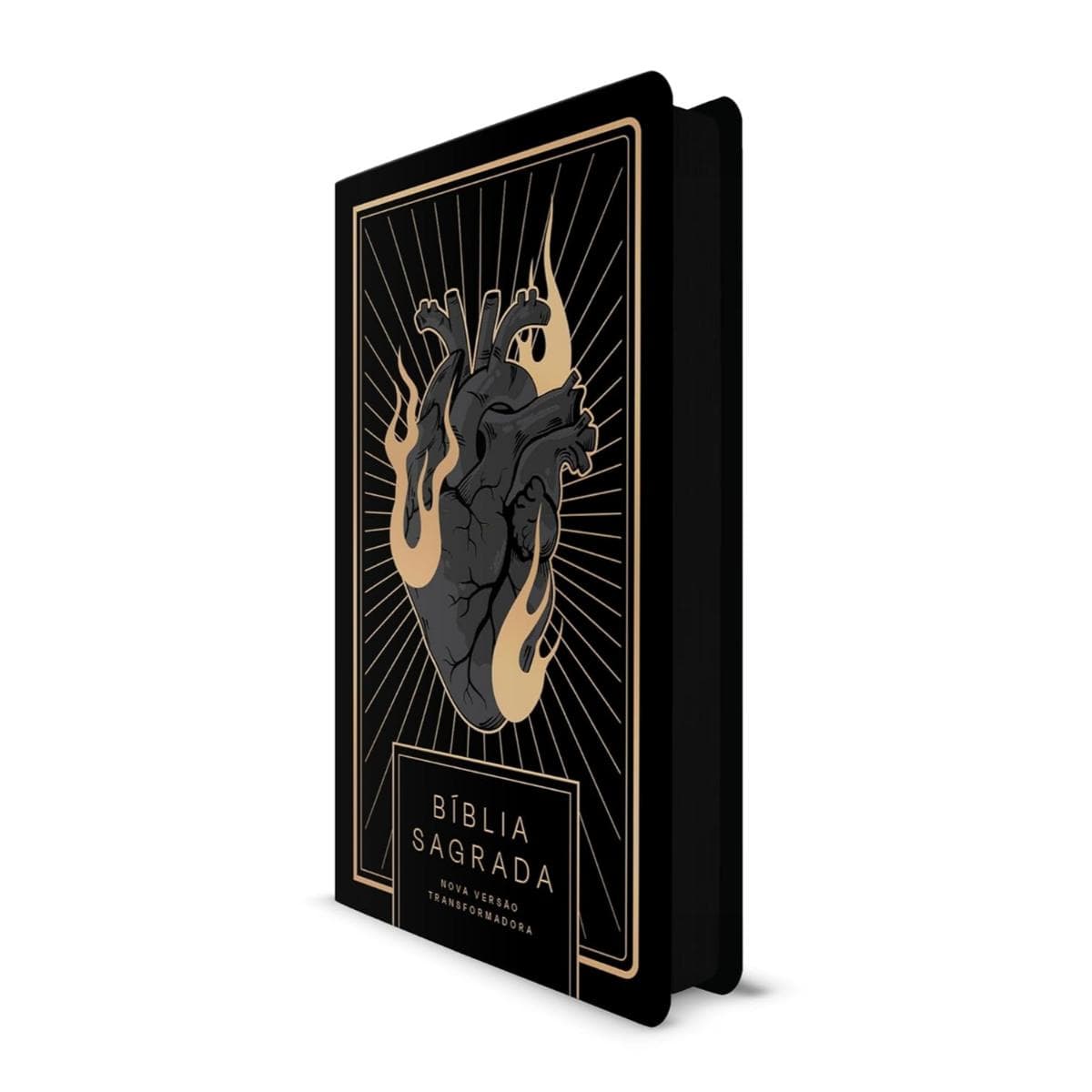 Bíblia Sagrada NVT Letra Normal - Coração All Black - Capa Dura Sankto