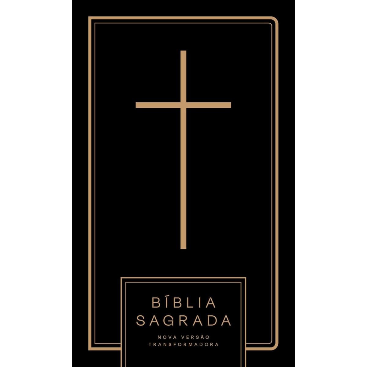 Bíblia Sagrada NVT  Letra Normal  - Cruz All Black - Capa Dura Sankto