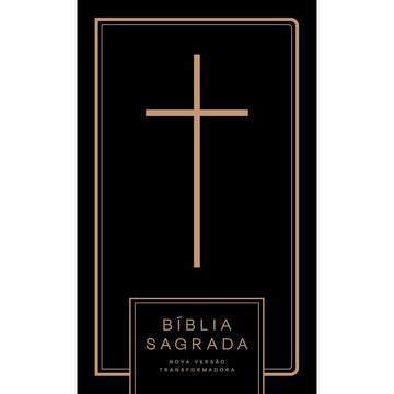 Bíblia Sagrada NVT  Letra Normal  - Cruz All Black - Capa Dura Sankto