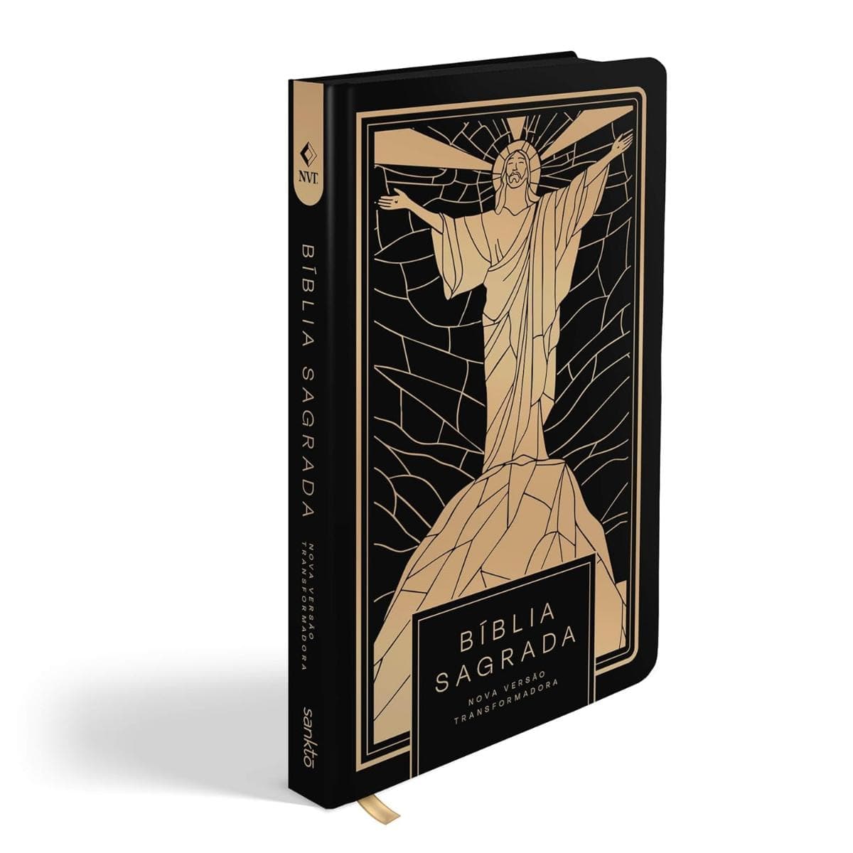 Bíblia Sagrada NVT Letra Normal - Jesus All Black - Capa Dura Sankto