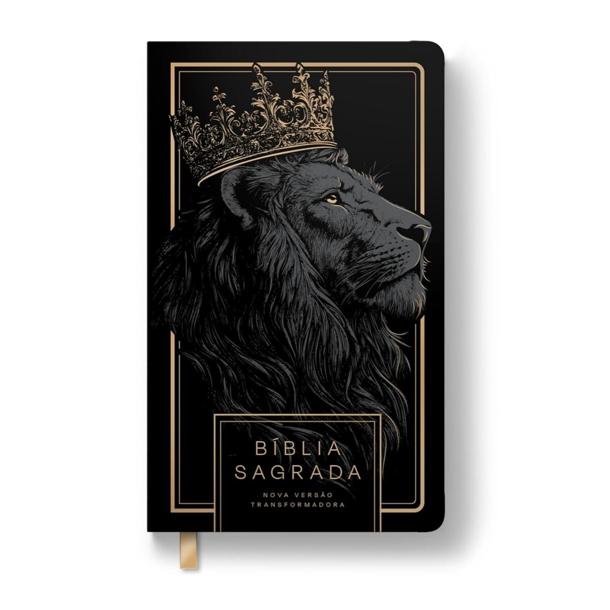 Bíblia Sagrada NVT Letra Normal  - Leão All Black - Capa dura Sankto