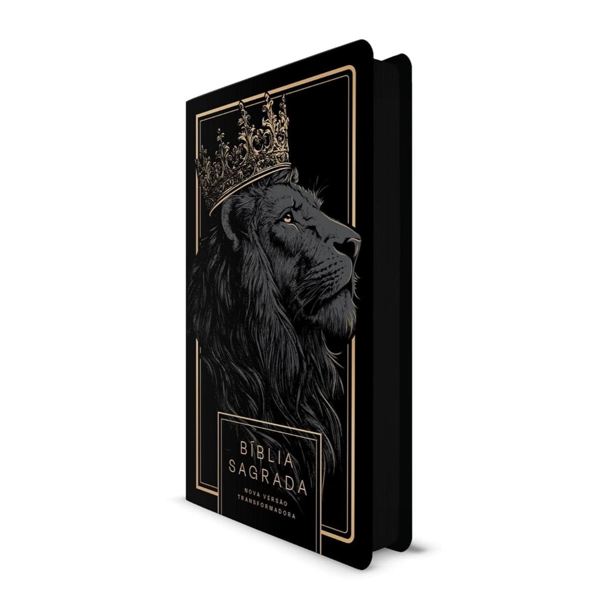 Bíblia Sagrada NVT Letra Normal  - Leão All Black - Capa dura Sankto