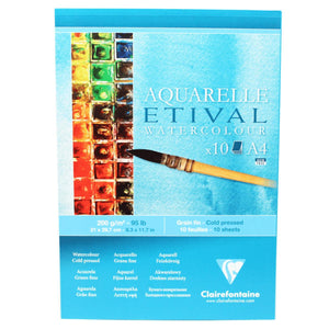 Bloco Aquarela Clairefontaine Etival 200g A4- 10 folhas