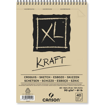 Bloco Canson XL Kraft - Sketch - 90 g/m² A4 - 60 Folhas Livraria Skilo