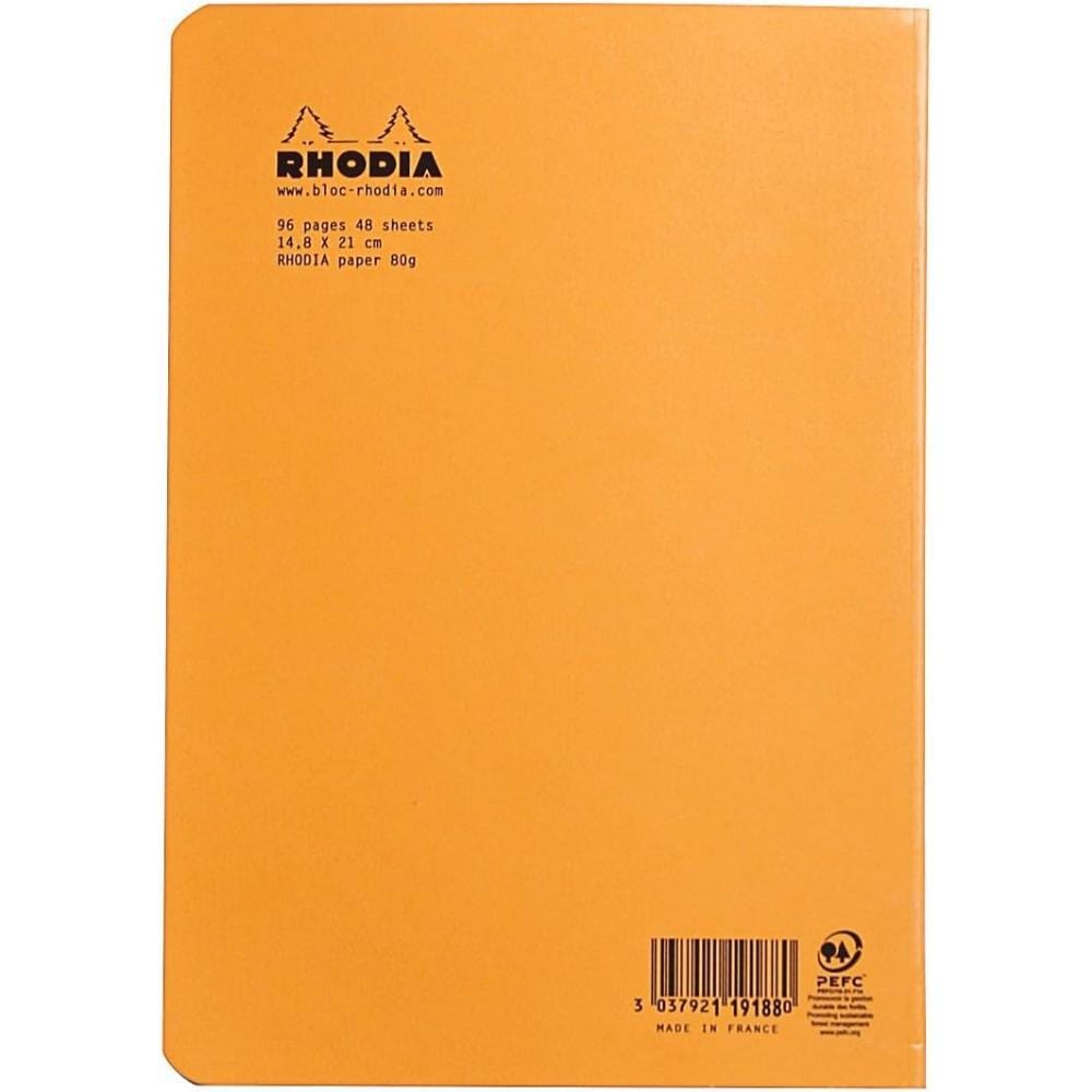 Bloco de Notas Rhodia Classic Orange - A5 - Grampeado - 119188C Rhodia