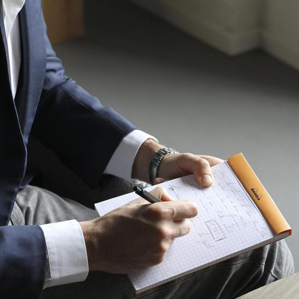 Bloco de Notas Rhodia Pad 16 - A5 - Orange - Quadriculado - 16200C Rhodia