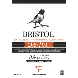 Bloco de Papel Bristol Clairefontaine A4 - 205g 20 folhas