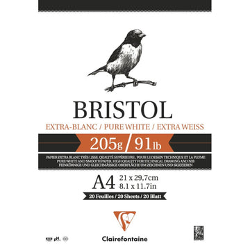Bloco de Papel Bristol Clairefontaine A4 - 205g 20 folhas Clairefontaine