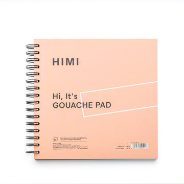 Bloco de Papel para Guache HIMI 50 Folhas 21,6x21,6cm – Capa Rosa Himi