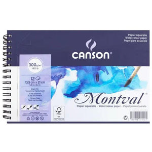 Bloco Espiral Para Aquarela Canson Montval Grão Fino - 300g - 13,5x21cm