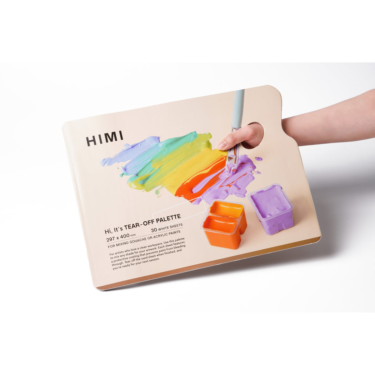 Bloco Papel Paleta Acrílica e Guache Himi - 30 Folhas - 40 x 29,7 cm HIMI