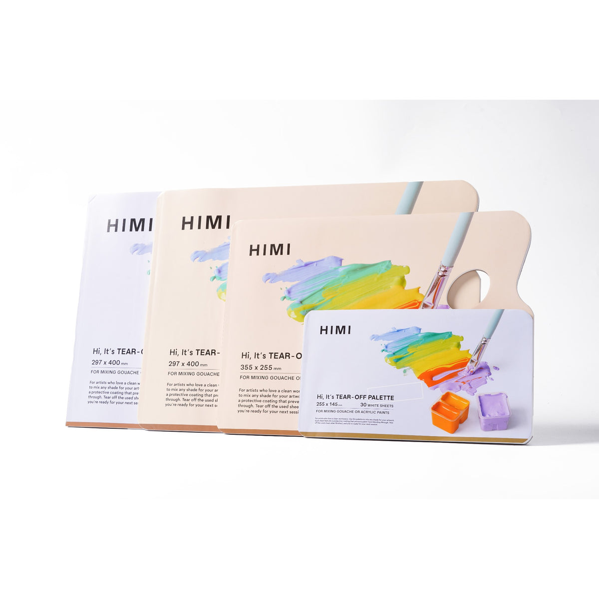 Bloco Papel Paleta Acrílica e Guache Himi - 30 Folhas - 40 x 29,7 cm HIMI