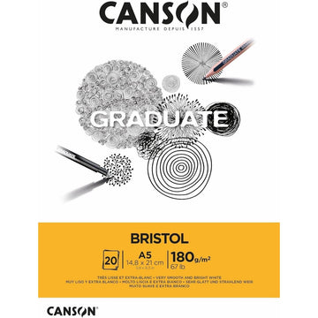 Bloco Para Desenho Graduate Bristol A5 - 180g - 20FL Canson