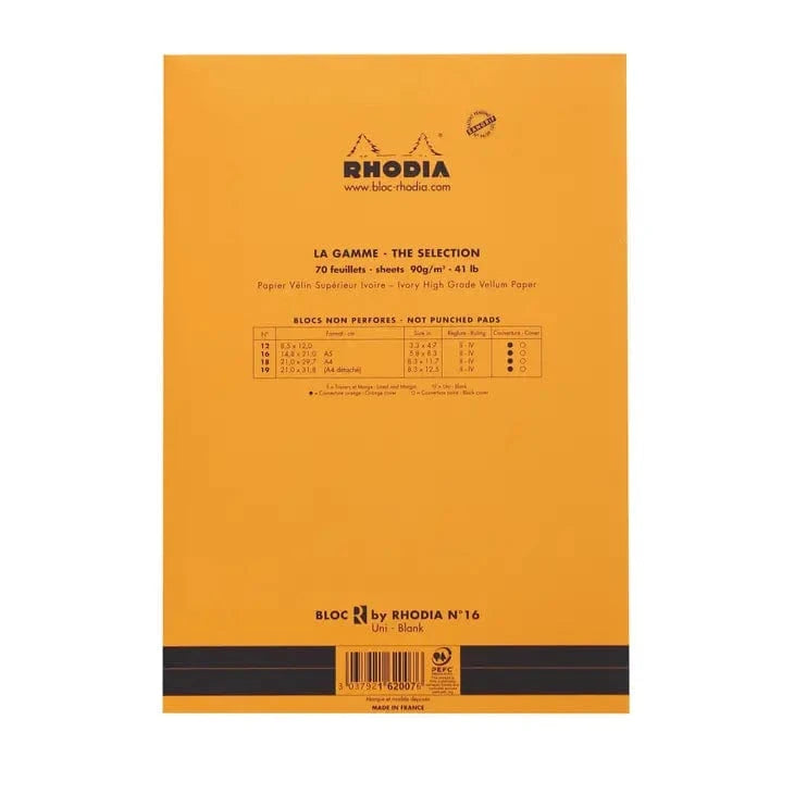 Bloco Rhodia Depuis Orange A5 - 90g 70 folhas Rhodia