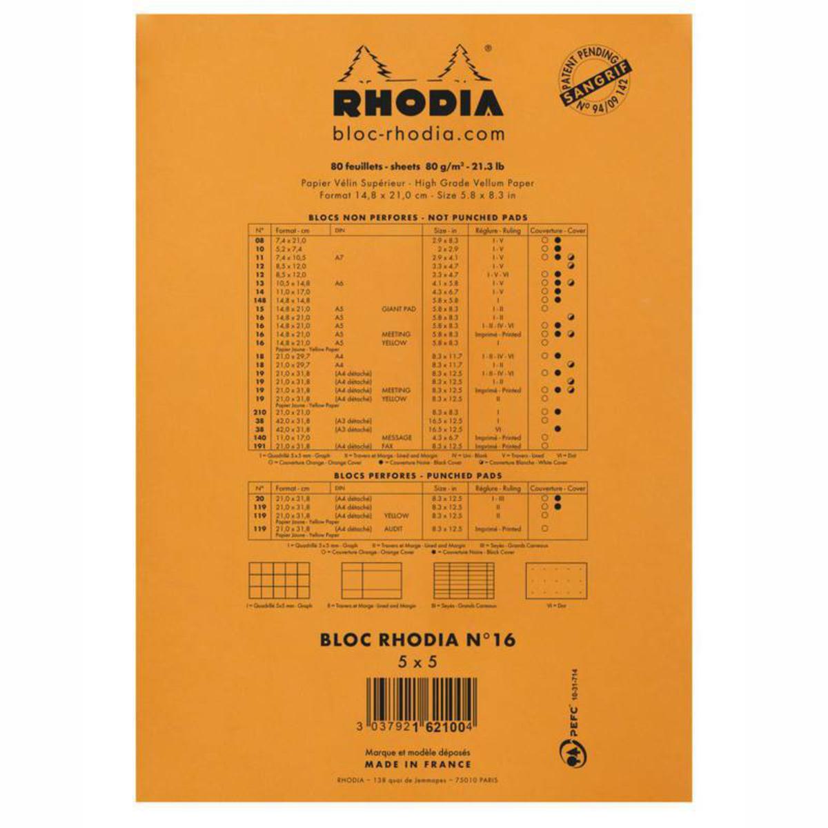 Bloco Rhodia Katakana 14,8X21 - 80F Rhodia