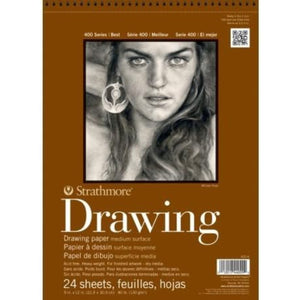 Bloco Strathmore Drawing Espiral - 22,9x30,5cm - 130g/m² - 24 fls