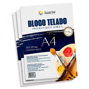 Bloco Telado Luarte Para Acrílica e Óleo - A4 - 10 Folhas