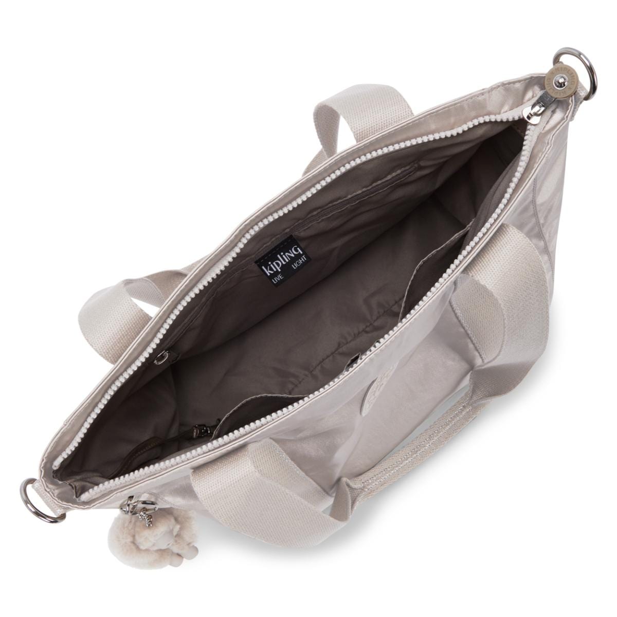 Bolsa de Mão Kipling Asseni - Metallic Glow - Rosa Kipling