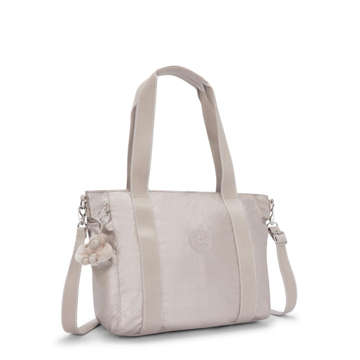 Bolsa de Mão Kipling Asseni - Metallic Glow - Rosa Kipling