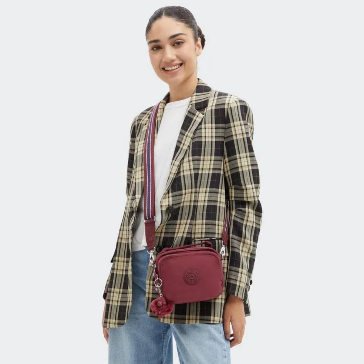 Bolsa Kipling Cahir Lounge - Vinho Kipling